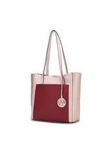 Load image into Gallery viewer, MKF Collection Leah Color-Block Tote Bag by Mia K
