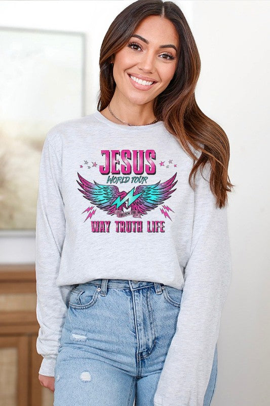 Religious Jesus World Tour Long Sleeve Top