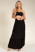 Load image into Gallery viewer, Lace Combo Tier Ruffle Maxi Skirt
