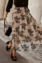 Load image into Gallery viewer, Women Leaves Embroidered High Waist Maxi Skirt
