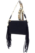 Load image into Gallery viewer, Aztec Guitar Strap Fringe Clutch Crossbody Bag
