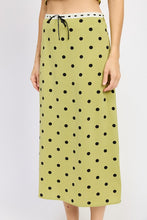 Load image into Gallery viewer, POLKA DOT MIDI SKIRT WITH LACE TRIM
