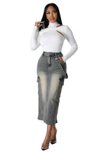 Load image into Gallery viewer, FASHION DENIM LONG SKIRTS
