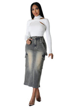 Load image into Gallery viewer, FASHION DENIM LONG SKIRTS
