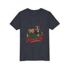 Load image into Gallery viewer, Youth Tee - "Mi Mada a Jamaican" Kids T‑Shirt

