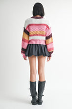 Load image into Gallery viewer, MOCK NECK STRIPED SWEATER
