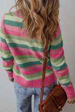 Load image into Gallery viewer, Women Color Block Ribbed Edge Round Neck Sweater
