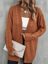 Load image into Gallery viewer, Angel Wings Warm Fall Mixed Knit Open Front Longline Cardigan
