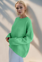 Load image into Gallery viewer, Round Neck Dropped Shoulder Sweater
