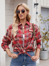 Load image into Gallery viewer, Mandy Plaid Button Up Long Sleeve Shirt
