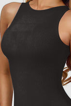 Load image into Gallery viewer, Round Neck Sleeveless Active Bodysuit
