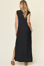 Load image into Gallery viewer, Texture Mock Neck Sleeveless Maxi Dress
