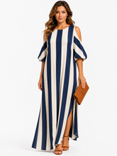 Load image into Gallery viewer, Teshana Cold Shoulder Maxi Dress
