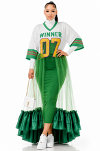 Load image into Gallery viewer, Jasmine Plus Size Jersey Top Ruffle Hem Panel Dress
