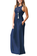 Load image into Gallery viewer, Grecian Neck Dress with Pockets
