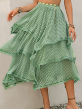 Load image into Gallery viewer, Lace Detail Layered Printed Skirt
