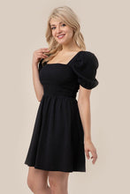 Load image into Gallery viewer, Puff sleeved smocked dress
