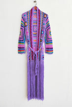 Load image into Gallery viewer, Fringe Tied Long Sleeve Cardigan
