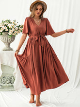 Load image into Gallery viewer, Kansas Flutter Sleeve Midi Dress
