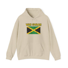Load image into Gallery viewer, Wah Gwaan Jamaica Flag Hoodie – Caribbean Pride Pullover
