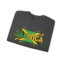 Load image into Gallery viewer, Jamaica Graphic Sweatshirt — Bold Reggae Flag Design
