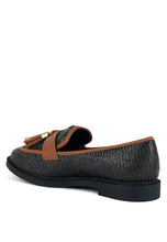 Load image into Gallery viewer, Foxford Tassle Detail Raffia Loafers
