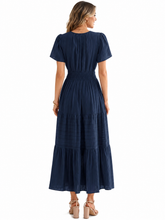 Load image into Gallery viewer, Marley Short Sleeve Tiered Midi Dress
