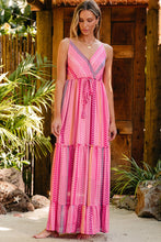 Load image into Gallery viewer, Pink Surplice Maxi Cami Dress
