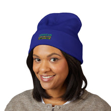 Load image into Gallery viewer, Jamaican Embroidered Cuffed Beanie — Reggae-Inspired Knit Hat
