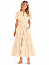 Load image into Gallery viewer, Marley Short Sleeve Tiered Midi Dress
