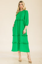 Load image into Gallery viewer, Celeste Full Size Tiered-Ruffle Midi Dress
