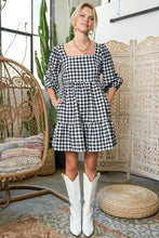 Load image into Gallery viewer, TWEED PUFF SLEEVE MINI DRESS
