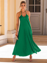 Load image into Gallery viewer, Livy Backless Pleated Halter Neck Dress
