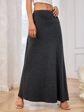 Load image into Gallery viewer, Solid Elastic Waist Maxi Skirt
