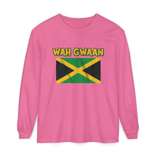 Load image into Gallery viewer, WAH GWAAN Jamaican Flag Long Sleeve Tee
