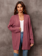 Load image into Gallery viewer, Angel Wings Warm Fall Mixed Knit Open Front Longline Cardigan
