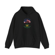 Load image into Gallery viewer, American Born Jamaican Roots Hoodie — Patriotic USA/Jamaica Flag Graphic
