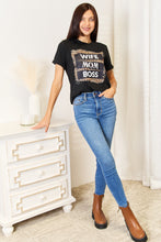 Load image into Gallery viewer, WIFE MOM BOSS Leopard Graphic T-Shirt
