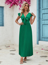 Load image into Gallery viewer, Taylor  V-Neck Pleated Dress
