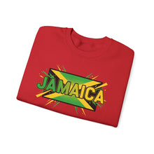 Load image into Gallery viewer, Jamaica Graphic Sweatshirt — Bold Reggae Flag Design
