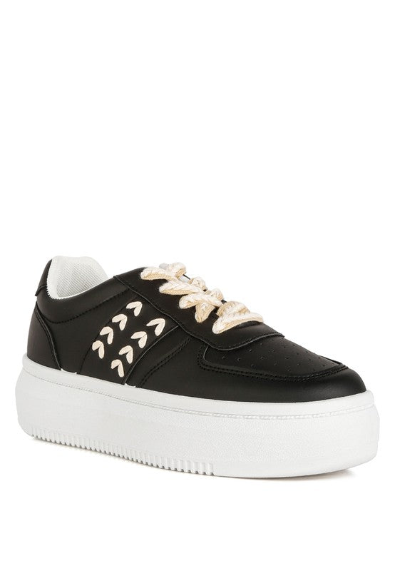 Monigue Faux Leather Sneakers