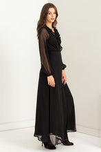 Load image into Gallery viewer, Lost In Love Ruffle Tie Waist Maxi Wrap Dress
