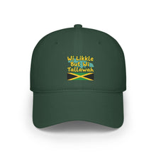 Load image into Gallery viewer, Low Profile Baseball Cap — "Wi Likkle But Wi Tallawah" Jamaican Flag Hat
