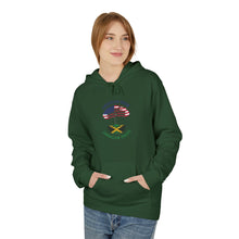 Load image into Gallery viewer, American Born Jamaican Roots Hoodie — USA &amp; Jamaican Flag Heritage Pullover

