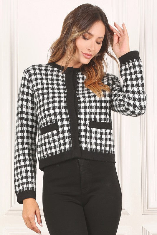 Bora Check knitted Jacket