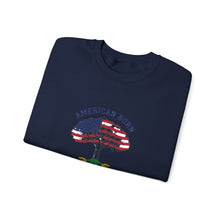Load image into Gallery viewer, Crewneck Sweatshirt - "American Born Jamaican Roots" Flag Tree Design
