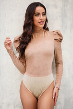 Load image into Gallery viewer, Mock Neck Puff Sleeve Bodysuit
