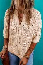 Load image into Gallery viewer, Johnny Collar Half Sleeve Knit Top
