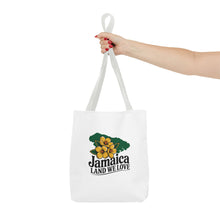 Load image into Gallery viewer, Jamaica Land We Love Tote Bag — Floral Island Map Beach Market Tote
