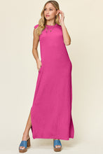 Load image into Gallery viewer, Texture Mock Neck Sleeveless Maxi Dress
